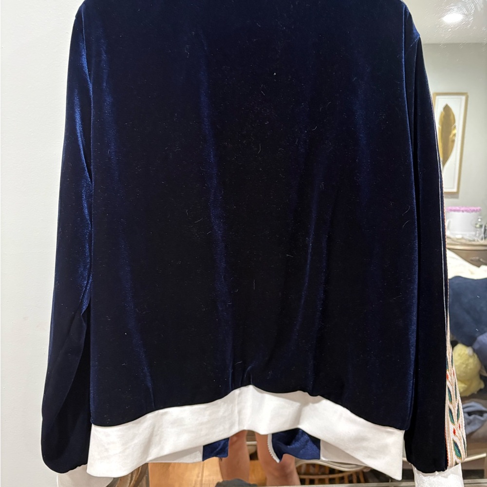 Casablanca Navy Velvet Bomber Jacket - Picture 9 of 9